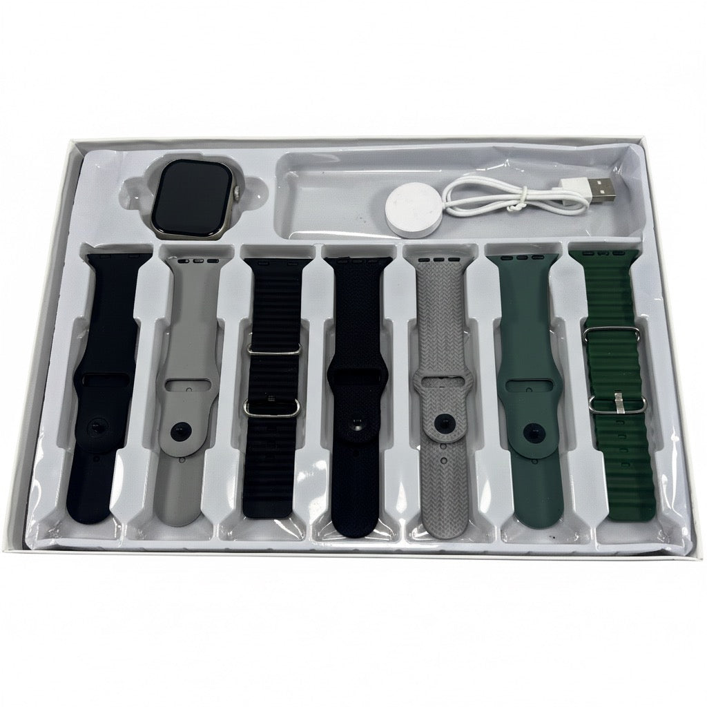 M38 Series 10 Smartwatch – Premium Edition with 7 Straps