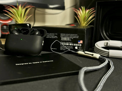 AirPods Pro 2 3rd Generation + Free Silicone Case & Laniyard Wireless Earbuds with Active Noise Cancellation | Bass Boosted Sound