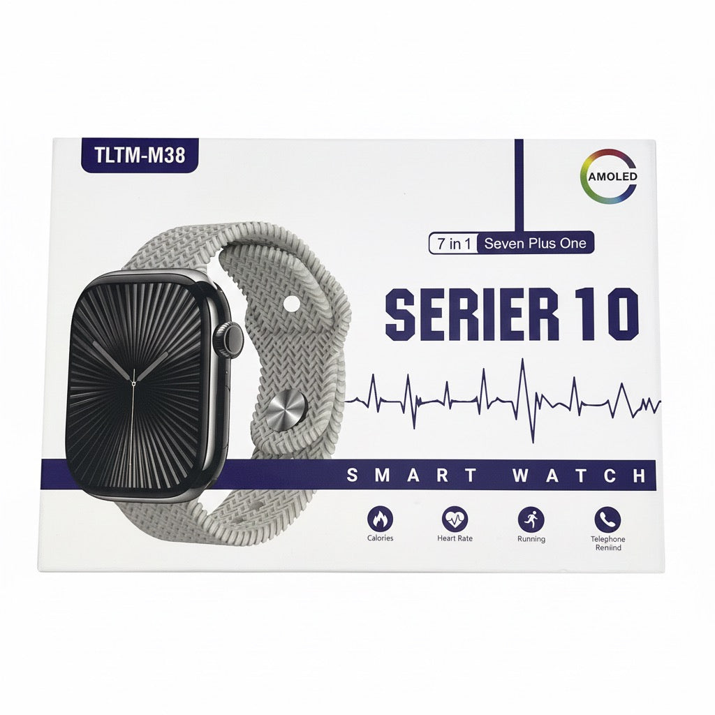 M38 Series 10 Smartwatch – Premium Edition with 7 Straps