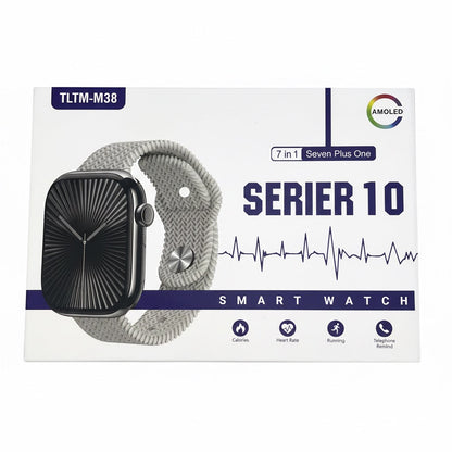 M38 Series 10 Smartwatch – Premium Edition with 7 Straps
