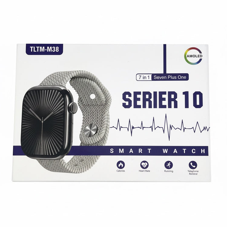 M38 Series 10 Smartwatch – Premium Edition with 7 Straps
