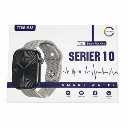 M38 Series 10 Smartwatch – Premium Edition with 7 Straps